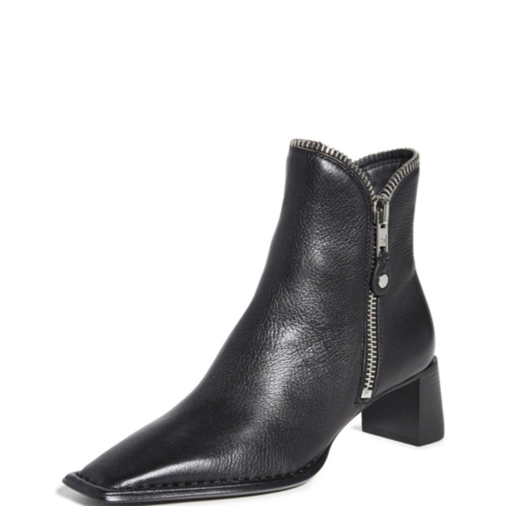 Alexander Wang Lane Low Black Ankle Booties